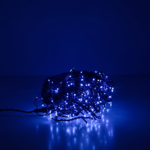 Гірлянда мережна Бахрома вулична 20 м 335 LED діодів зовнішня від мережі чорна нитка колір світла Синій (20MBBL) - фото 1 Гірлянда мережна Бахрома вулична 20 м 335 LED діодів зовнішня від мережі чорна нитка колір світла Синій (20MBBL) - фото 1