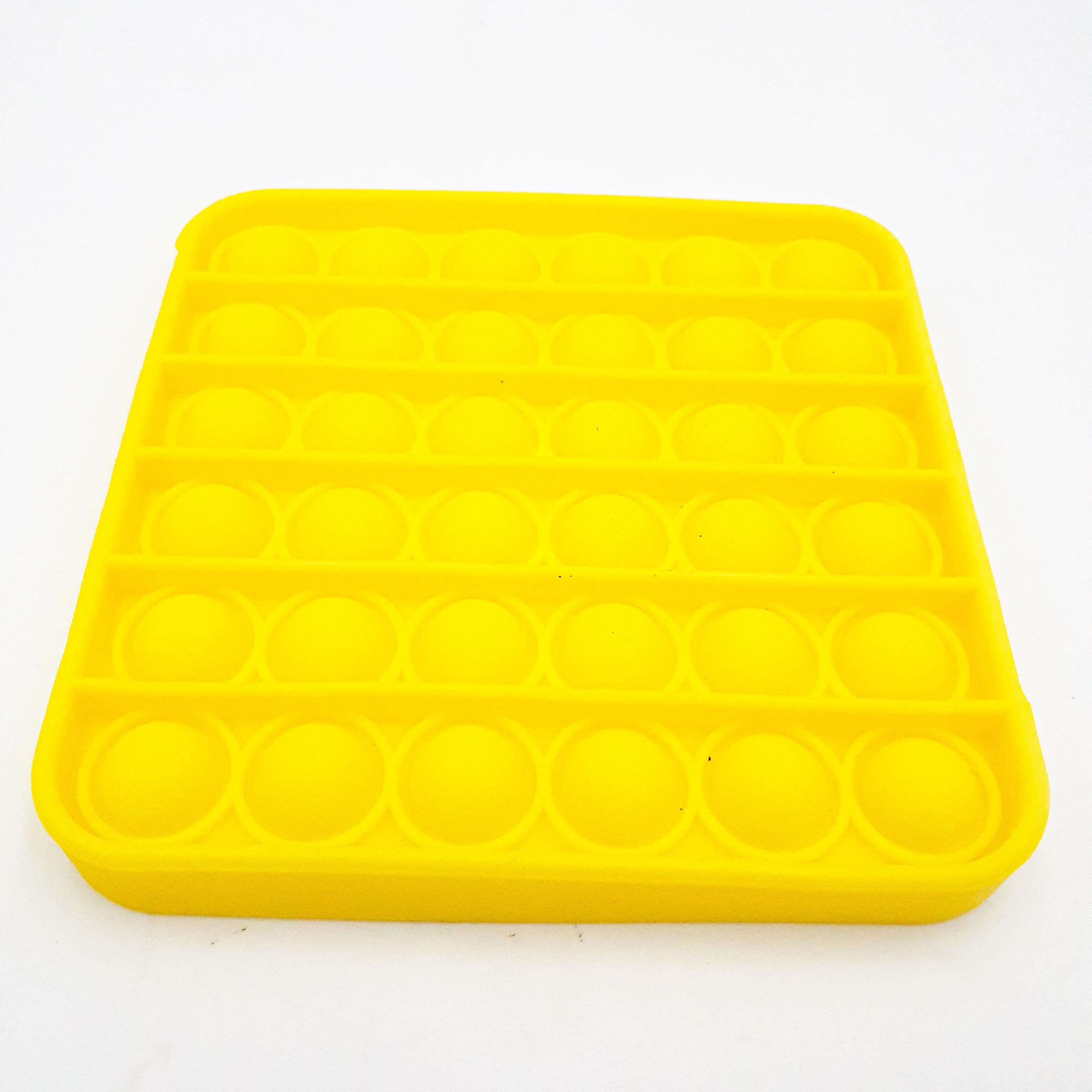 Сенсорная игрушка антистресс силиконовая бесконечная пупырка поп ит UKC Pop It Fidget квадрат желтый