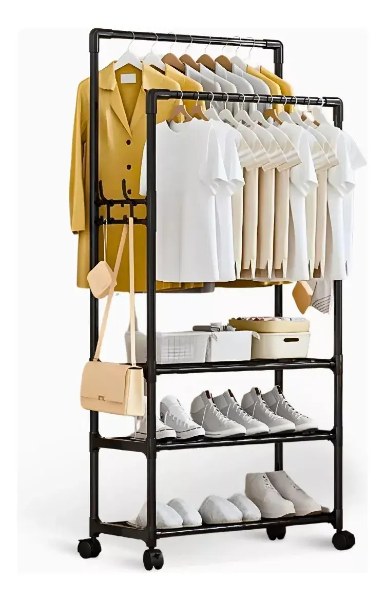 Стійка-вішалка подвійна для взуття та речей 166х56х33 см (AND XL-1484)