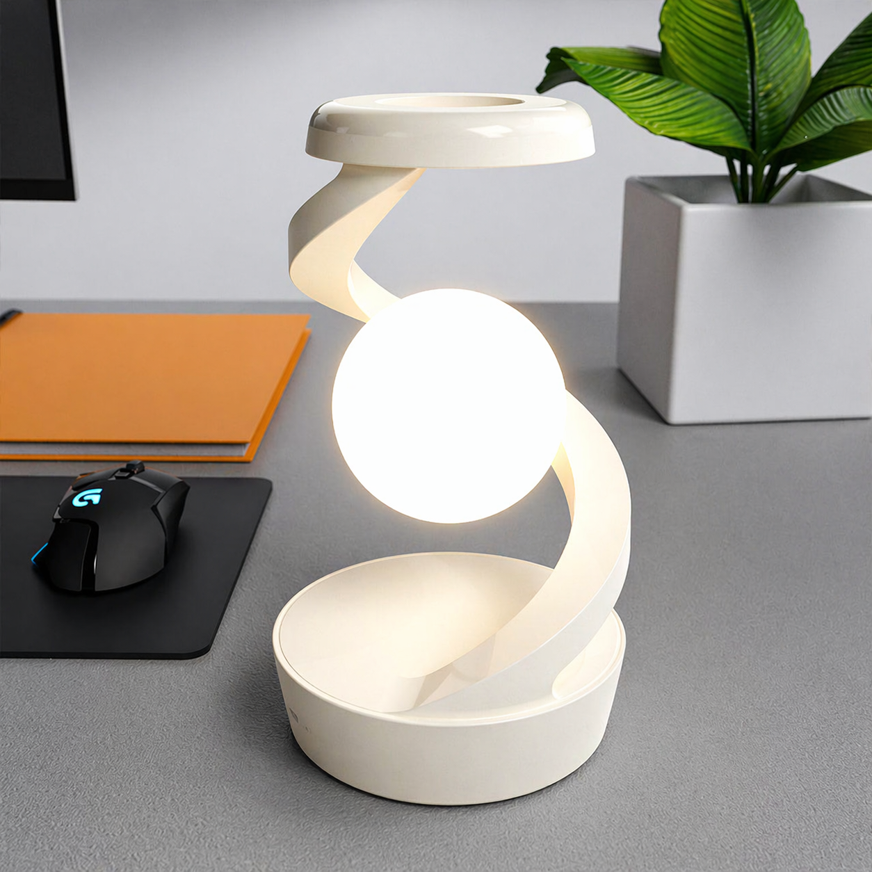 Світильник з 3D-кулею що обертається RGB 15W (1015-969-01)