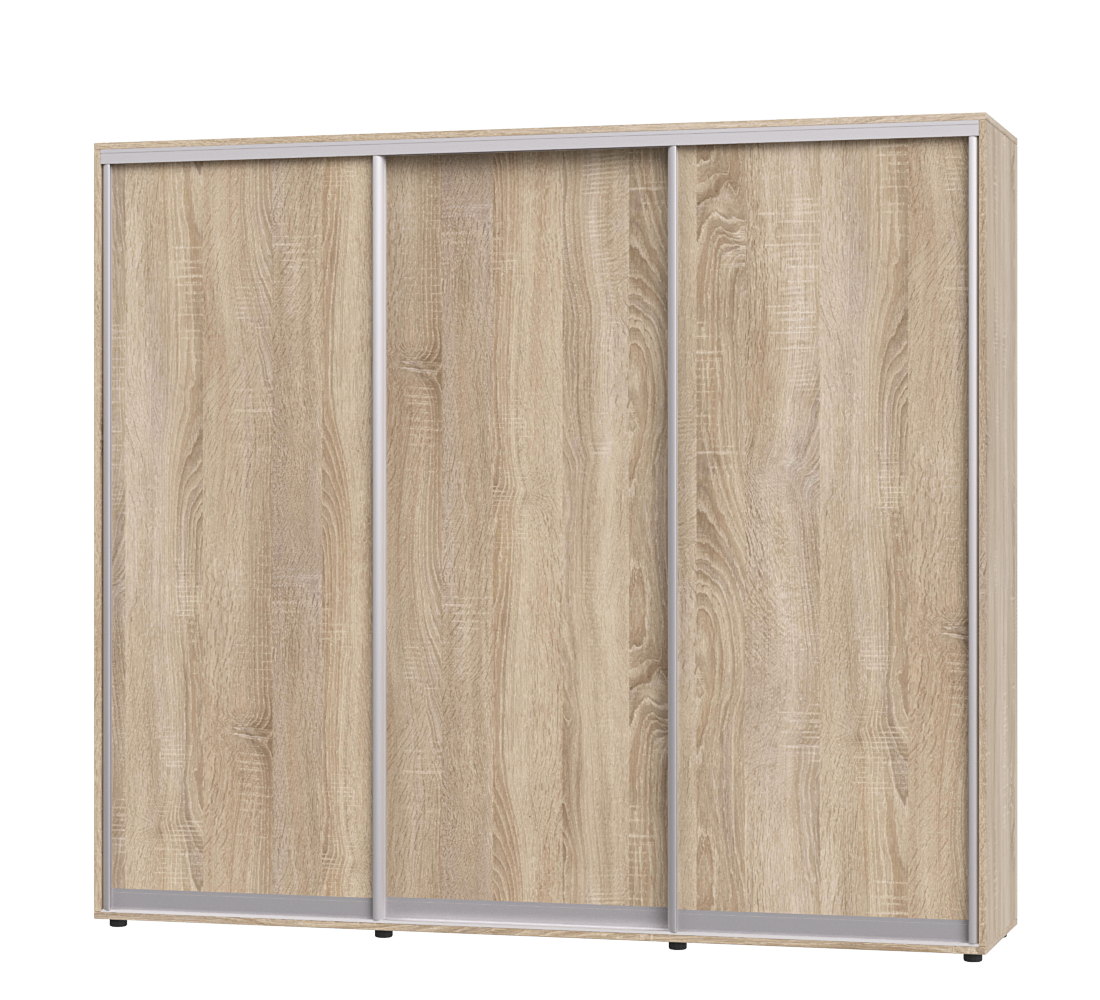 Шафа-купе тридверна Еверест ШК-04 250х60х220 см Дуб сонома (07233)