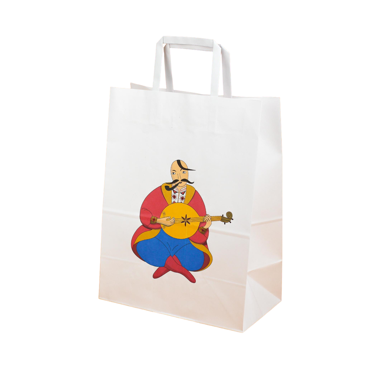 Подарочный пакет ко дню ВСУ с плоскими ручками 260х150х350 мм 10 шт.