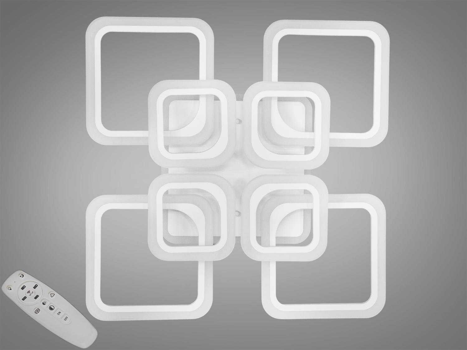 Люстра стельова LED з димером та підсвічуванням 145W (A8060/4+4WH 3col dim) Люстра стельова LED з димером та підсвічуванням 145W (A8060/4+4WH 3col dim)