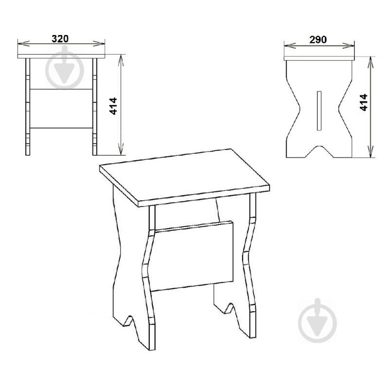 Табурет KOMPANIT Т-4 АБС Бук - фото 2