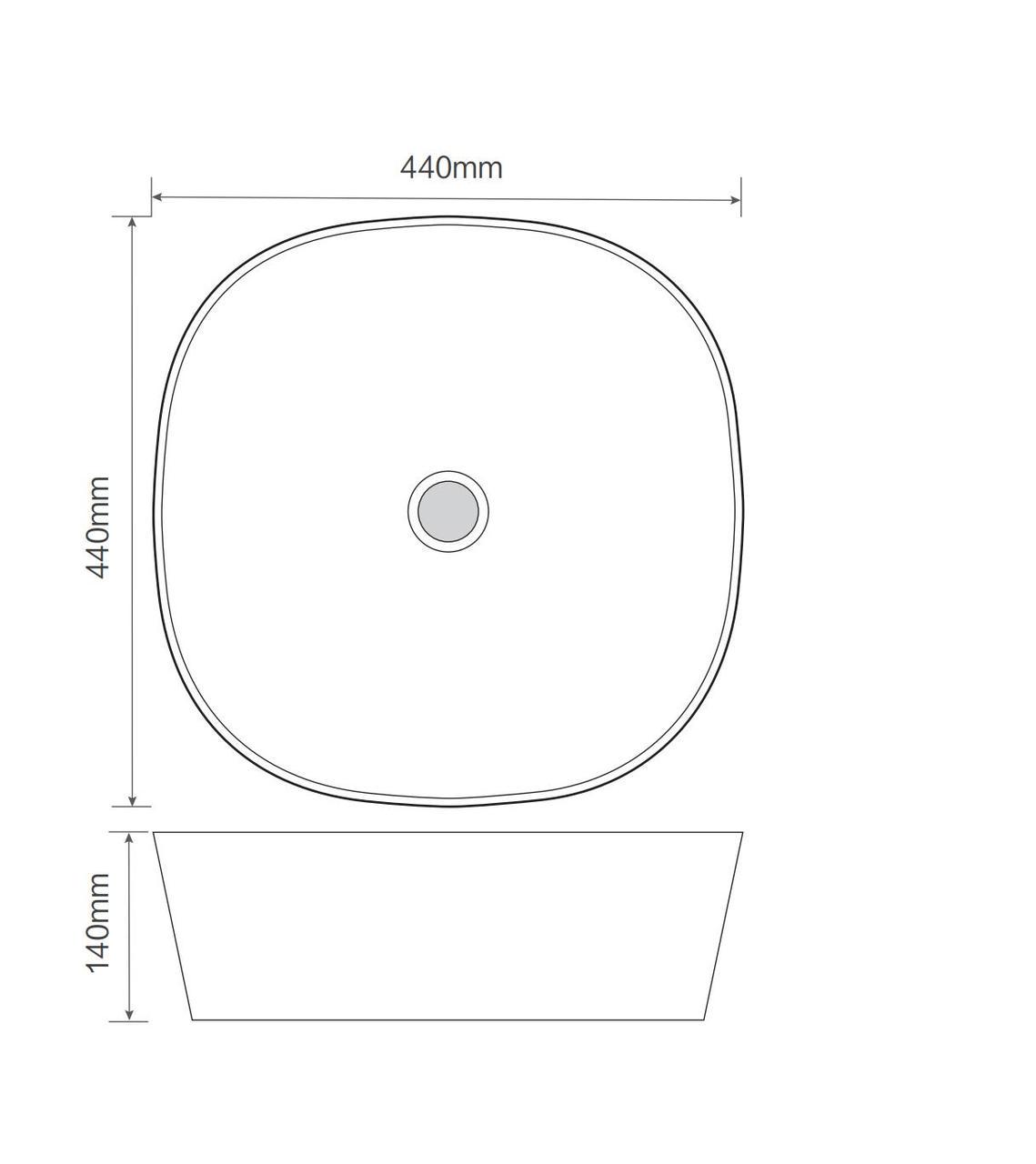 Раковина накладная MIXXUS Premium DIVERSE 440х440х140 мм Черный (MP6538) - фото 3 Раковина накладная MIXXUS Premium DIVERSE 440х440х140 мм Черный (MP6538) - фото 3