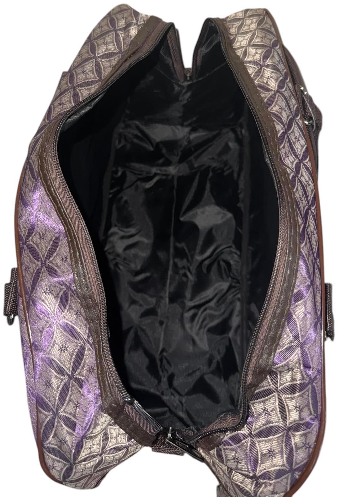 Сумка дорожная ручная кладь с длинным ремнем через плечо Светло-коричневый (8807BL) - фото 5