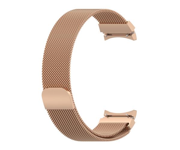 Ремешок металлический Milanese Magnetic для смарт-часов Samsung Galaxy Watch 7 Rose/Gold