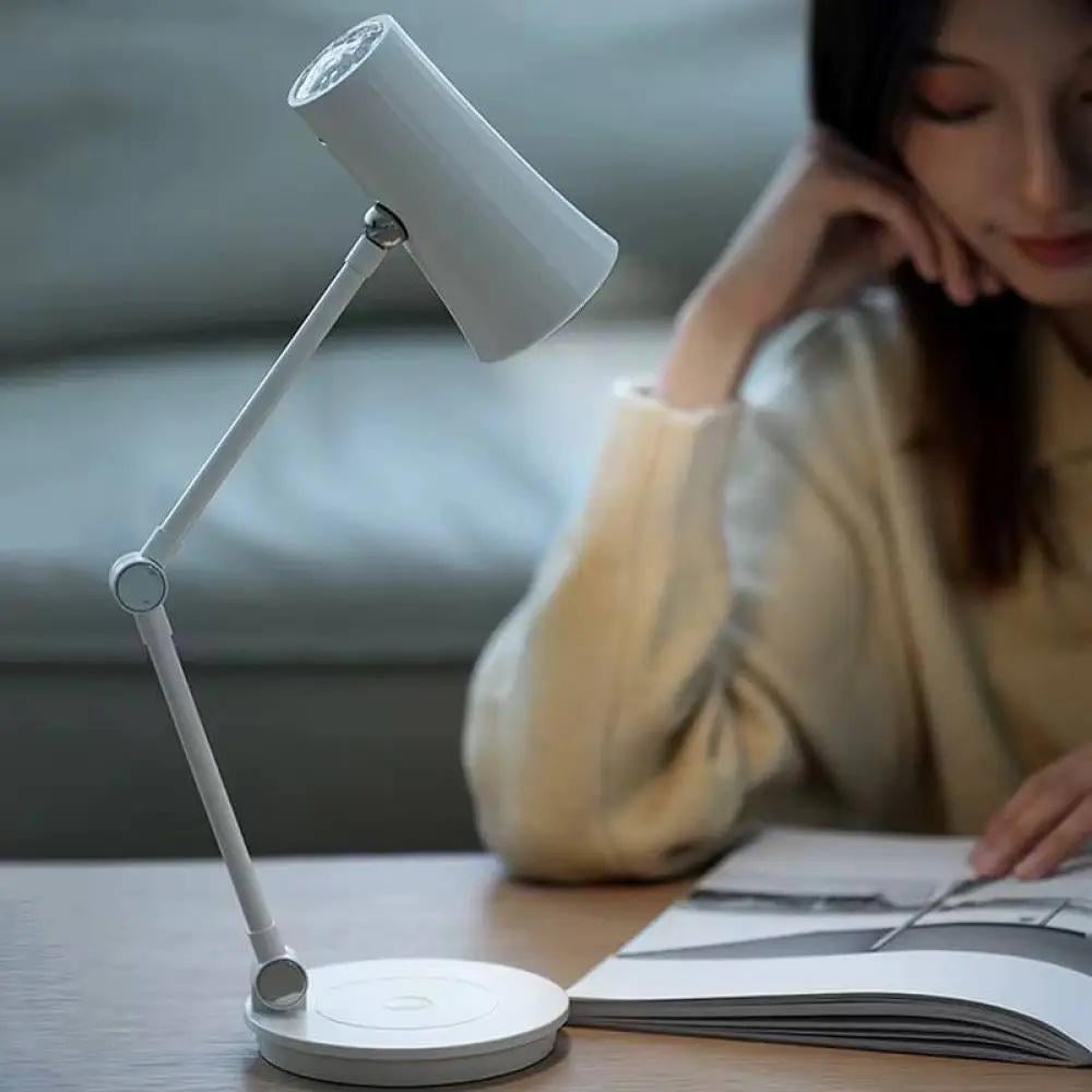 Лампа настольная LED D09 с аккумулятором проекцией и беспроводной зарядкой Белый (627491) - фото 4 Лампа настольная LED D09 с аккумулятором проекцией и беспроводной зарядкой Белый (627491) - фото 4