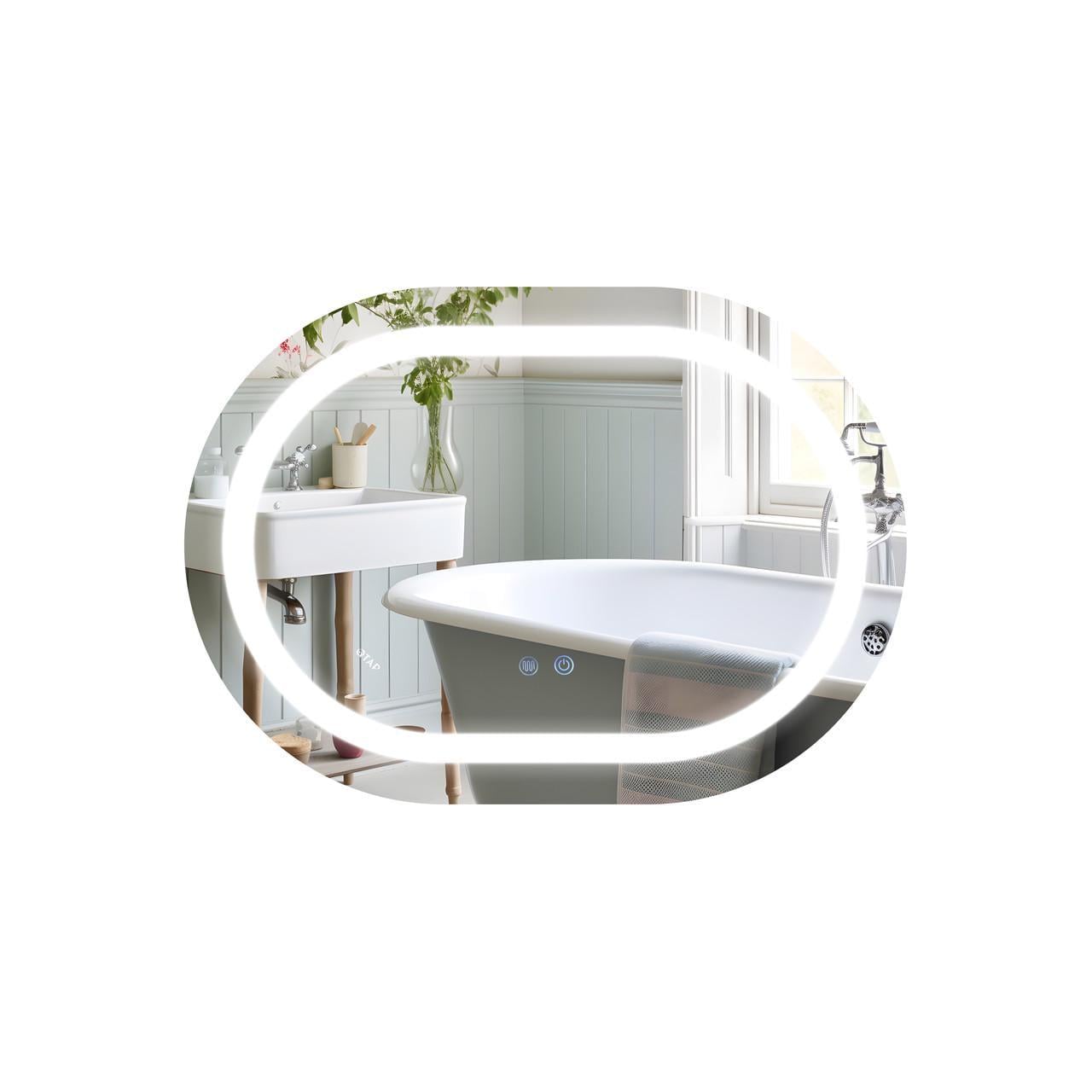 Зеркало для ванной комнаты Qtap Gemini LED-подсветка Touch/антизапотевание/димер/регулировка температры цвета 600х800 мм Зеркало для ванной комнаты Qtap Gemini LED-подсветка Touch/антизапотевание/димер/регулировка температры цвета 600х800 мм