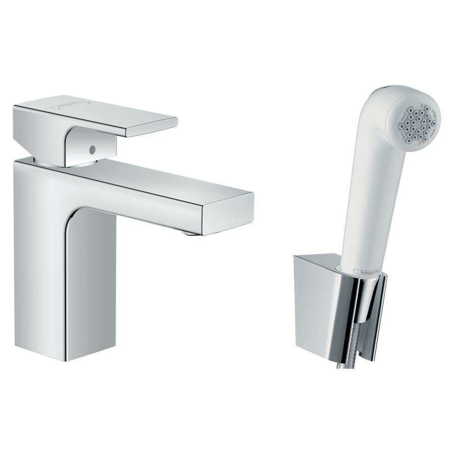 Смеситель для умывальника Hansgrohe Vernis Shape 100 с гигиенической лейкой Хром (71216000)