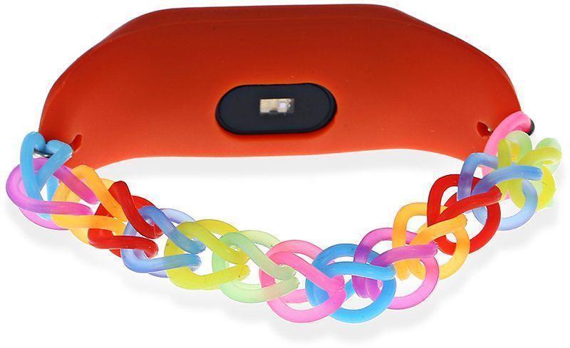 Ремешок UWatch Fashion Rainbow Color Elastic Stretch Replacement Silicone Strap For Xiaomi Band 2 Red - фото 3