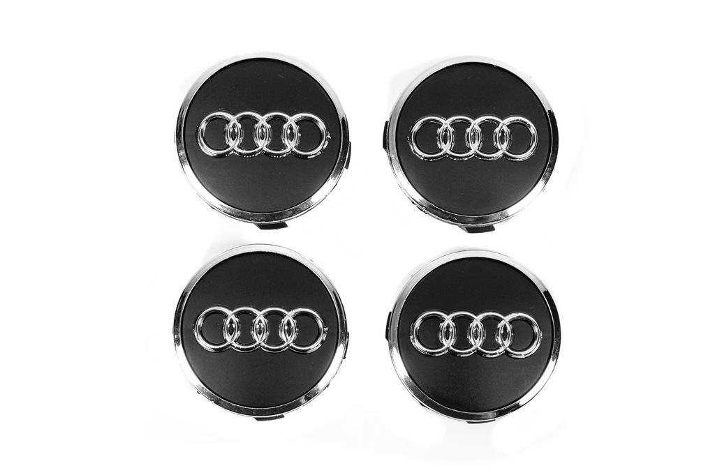 Колпачки на диски с кольцом Davs Auto для Audi abs-пластик 57/61 мм 4 шт. Черный (127766)