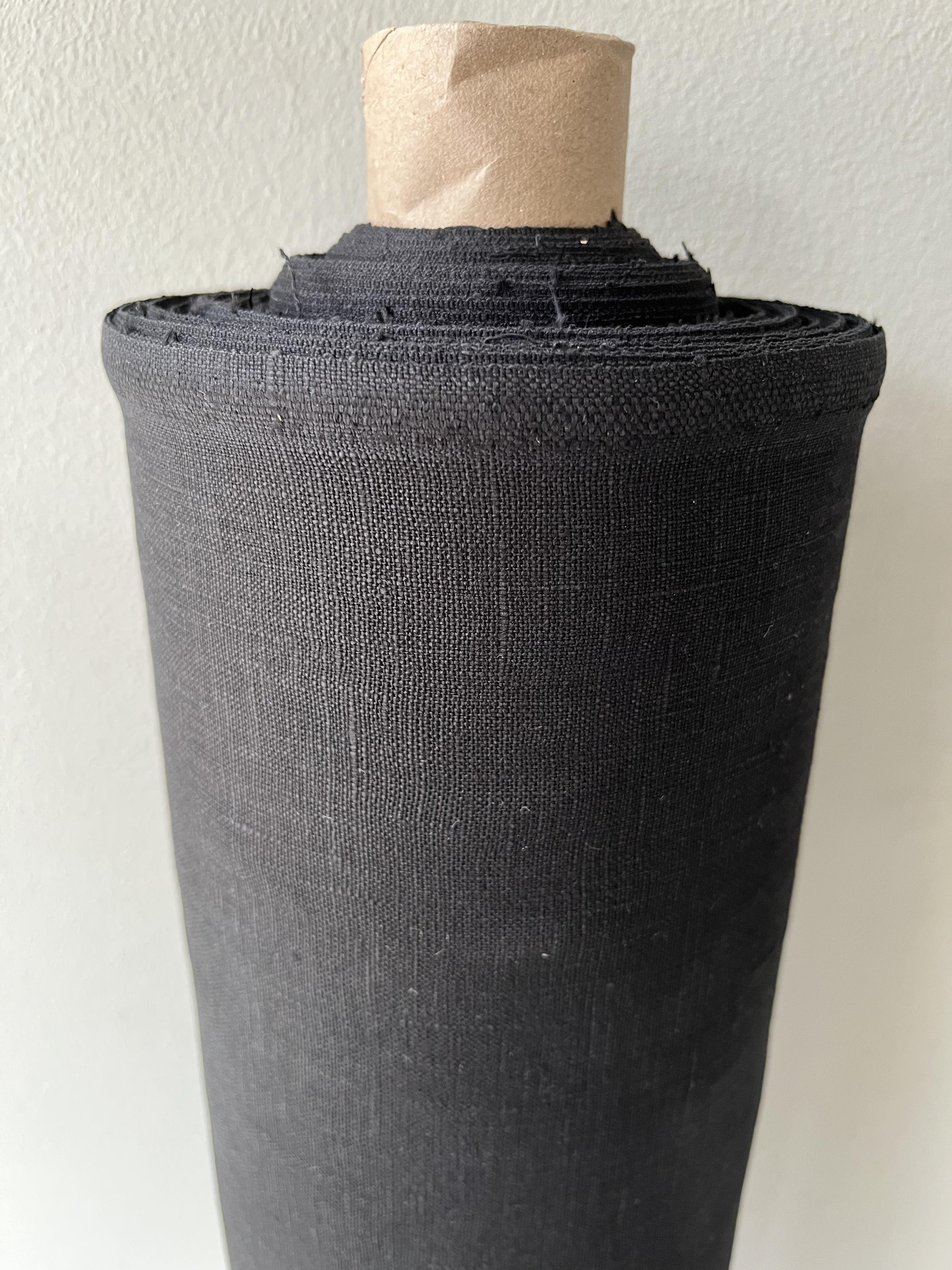 Ткань скатертная Linen Plus 100% лен 143 см 147 Черный - фото 2