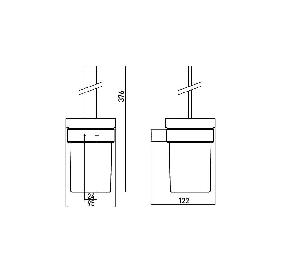 Ершик для унитаза Emco Loft 0515 133 00 подвесной Черный (114041) - фото 2 Ершик для унитаза Emco Loft 0515 133 00 подвесной Черный (114041) - фото 2