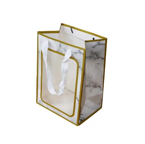 Подарочный пакет Stenson R33161-S Glitter frame 18х23х10 см