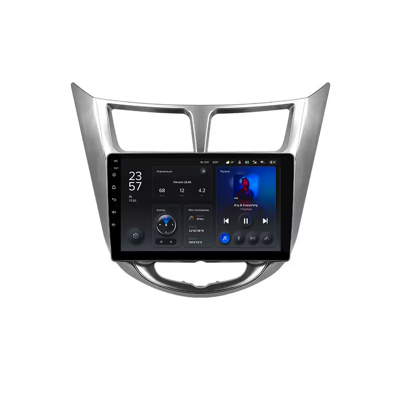 Автомагнитола штатная Teyes X1 для Hyundai Solaris 1/Accent 2010-2016 Android 2/32 Гб Wi-Fi/4G (1660012560)