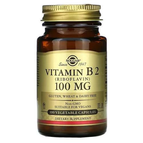 Рибофлавін В-2 Solgar Vitamin B2 100 мг 100 капс. (SOL-03050)