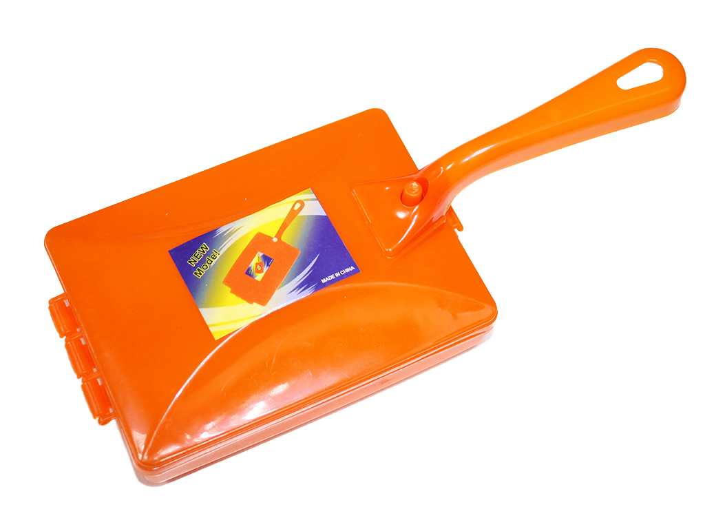 Щетка на роликах пластмассовая с ручкой 10,5х15 см Оранжевый