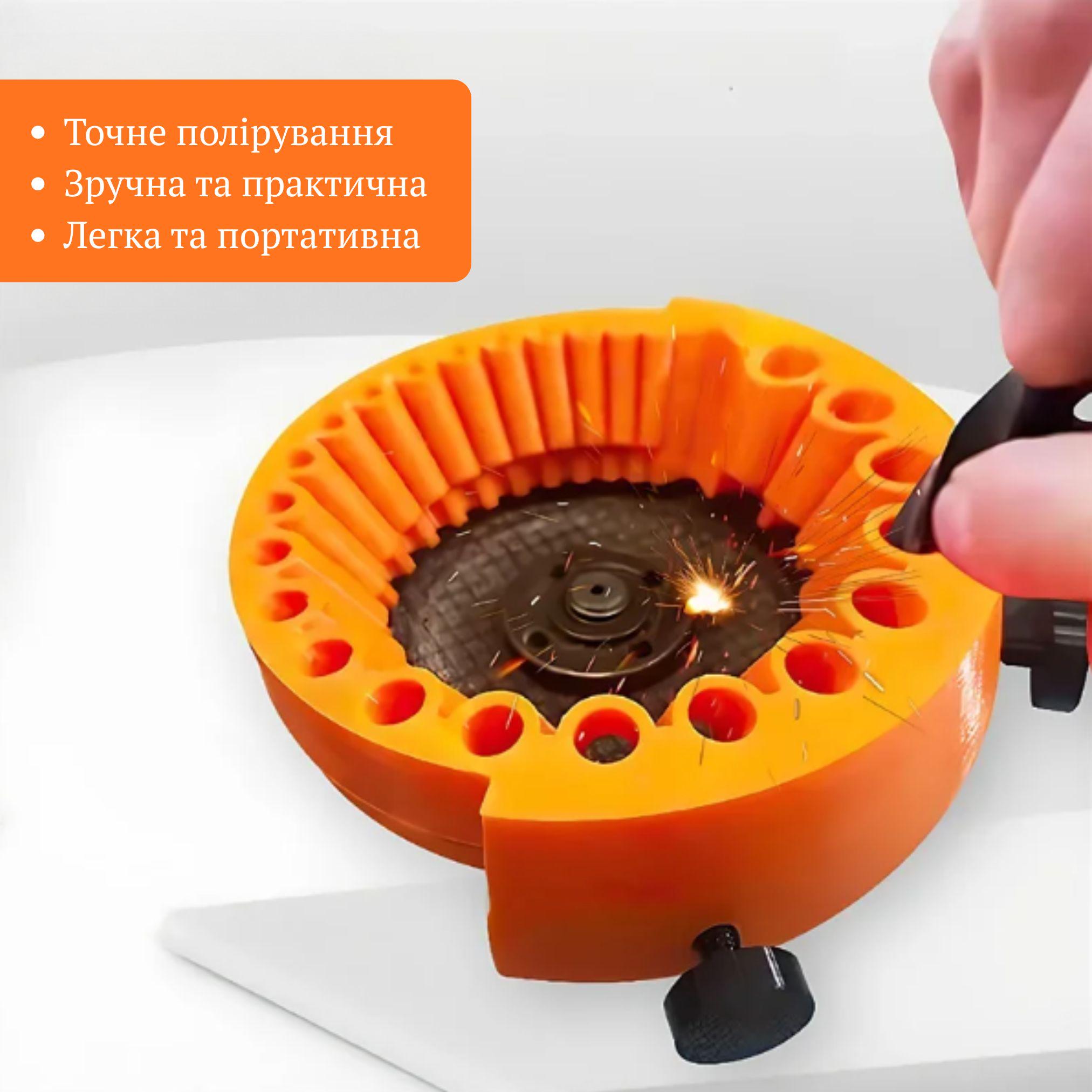 Точилка для заточки и шлифования сверл для УШМ 2-125 мм Оранжевый (PSRSRL-1376) - фото 3 Точилка для заточки и шлифования сверл для УШМ 2-125 мм Оранжевый (PSRSRL-1376) - фото 3