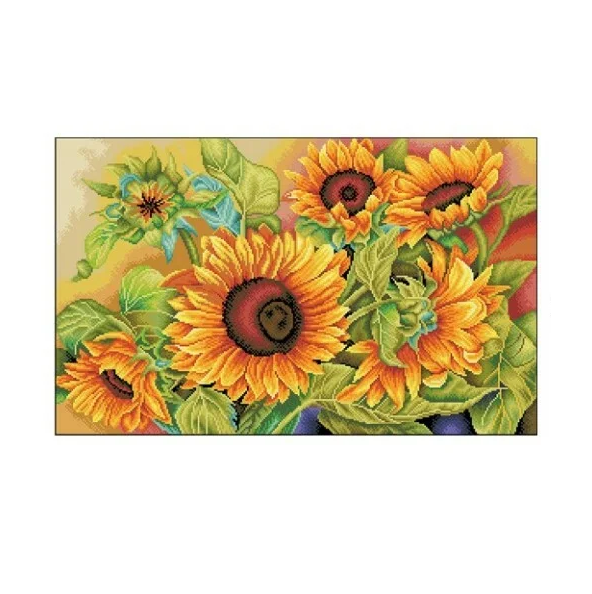 Набор для вышивания для начинающих Подсолнуха C00489-1 75х50 см