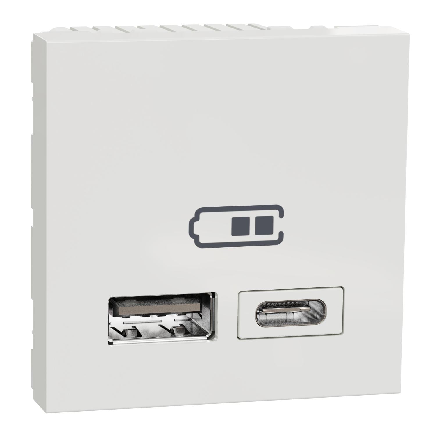 Розетка подвійна USB A+C Schneider Electric Unica New Білий (NU301818)