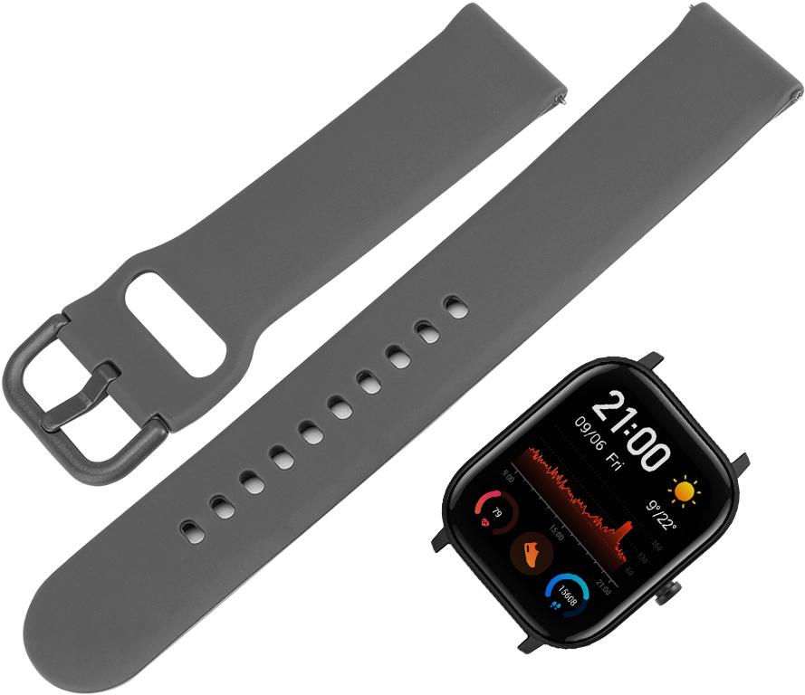 Ремешок Matte Style для Amazfit GTS 20 мм Grey (18285) - фото 2 Ремешок Matte Style для Amazfit GTS 20 мм Grey (18285) - фото 2