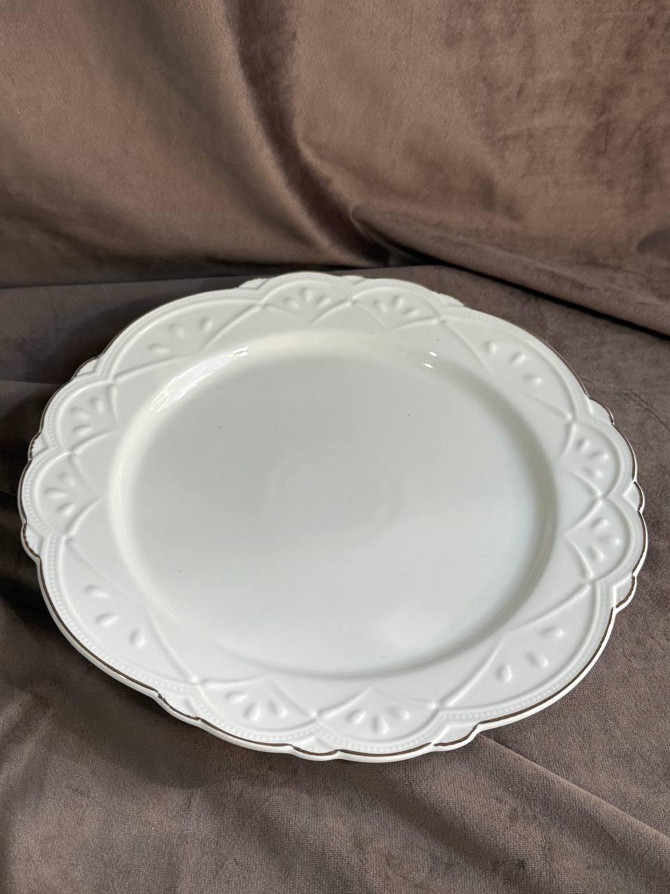 Тарілка обідня YIWU HP-20-36 керамічна 25,5 см Білий (HP-20-36)