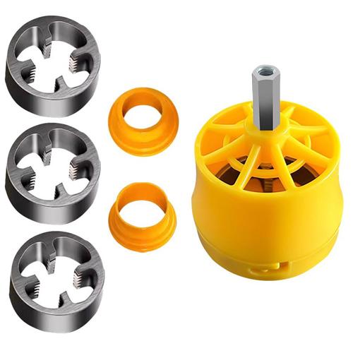 Набір сантехнічний на дриль для нарізки різьби пластикових ППР труб 7 шт. (957087) - фото 3