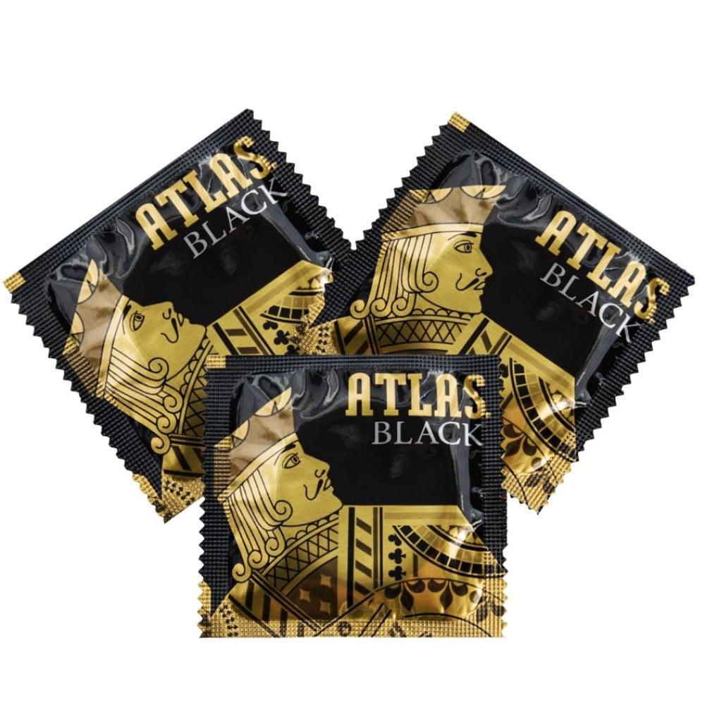 Презерватив латексный классический Atlas 1шт. Black (ONE099927) - фото 2