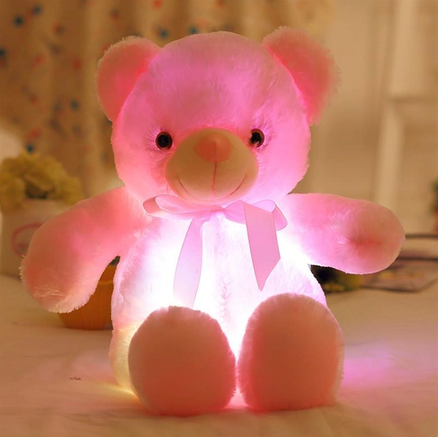 Игрушка плюшевая Teddy Bear LED Мишка 50 см Розовый