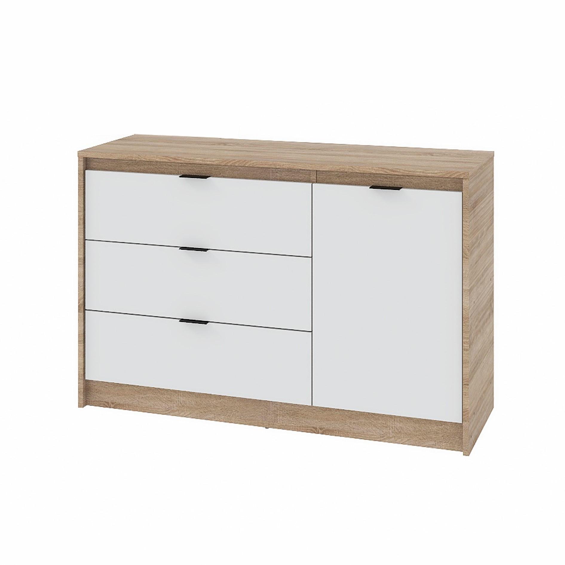Комод Everest Сити 1150 1152х380х746 мм Сонома/Белый (11413) - фото 1