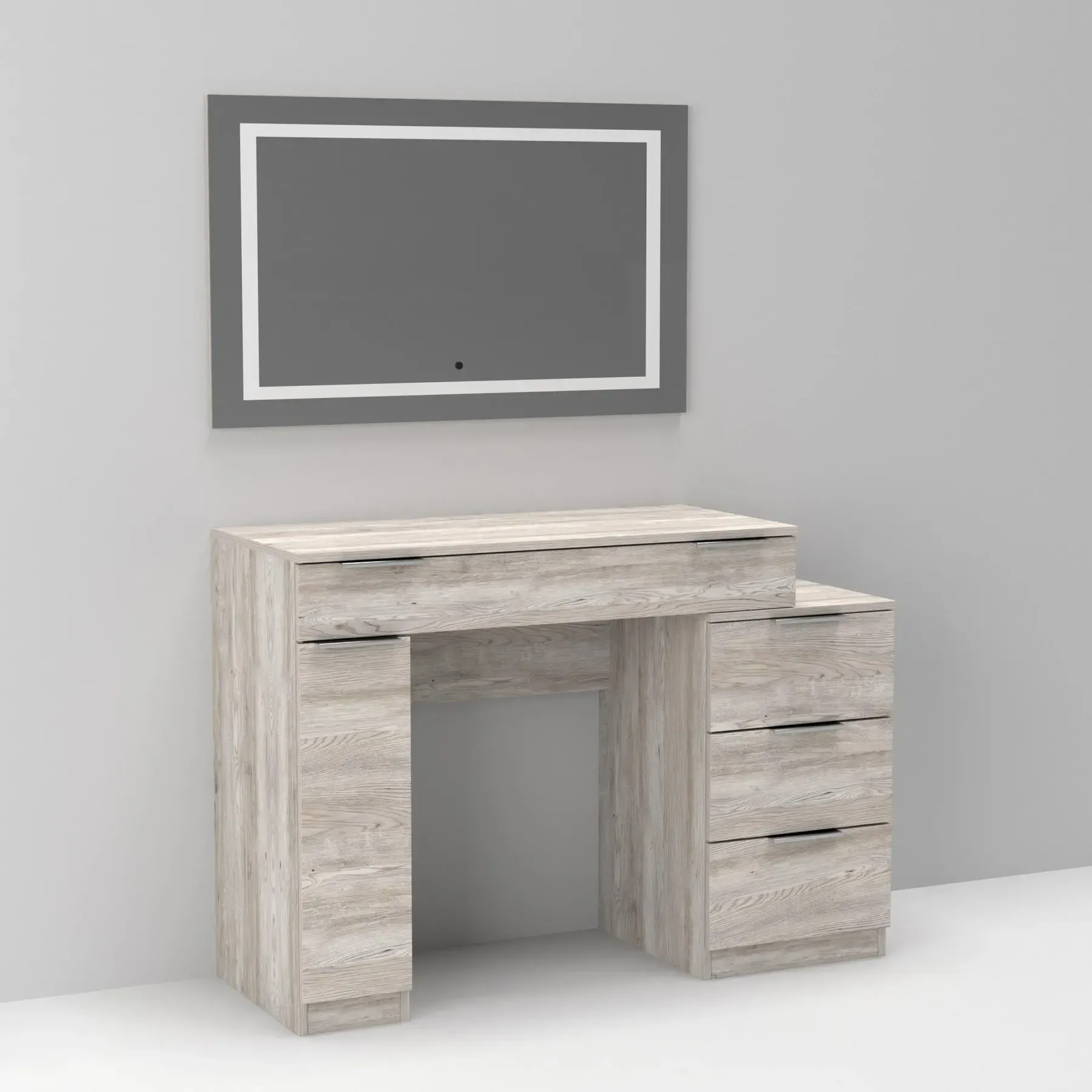 Стіл-трюмо туалетний Kontinent Krystal 1200х452х847 мм Самоа Димчастий (79643789) - фото 5 Стіл-трюмо туалетний Kontinent Krystal 1200х452х847 мм Самоа Димчастий (79643789) - фото 5