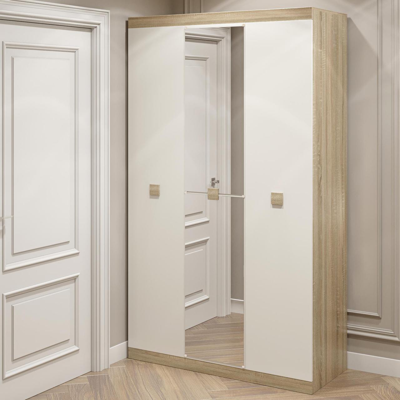 Спальня Соната Еверест Комплект 13 модульна 3 елементи Дуб сонома/Білий (DTM-2618) - фото 3 Спальня Соната Еверест Комплект 13 модульна 3 елементи Дуб сонома/Білий (DTM-2618) - фото 3