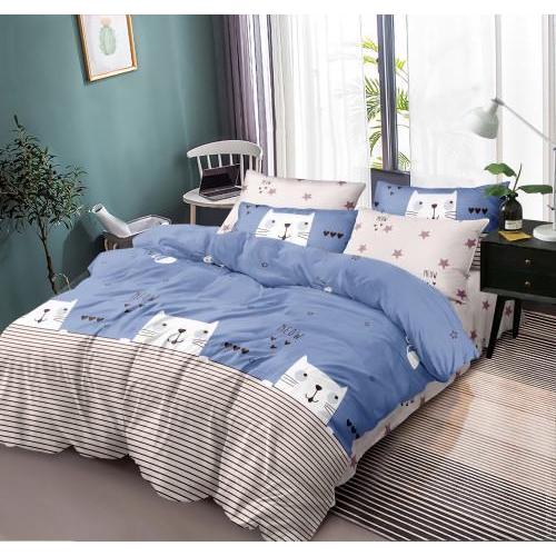 Комплект постільної білизни Love You Котики поплін євро 203007 (DR012784)