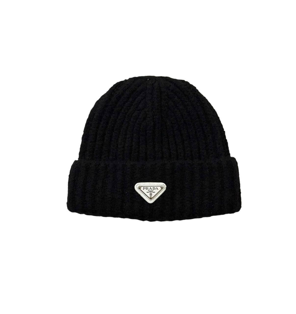 Шапка PRADA Чорний (HAT-PRD-003-BLK-WHT)