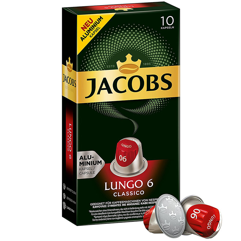 Кофе в капсулах Jacobs Lungo 6 Classico 10 шт.