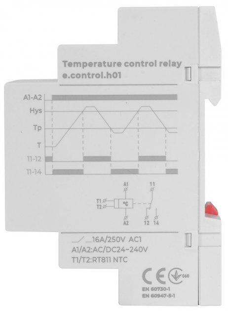 Реле контроля температуры E.NEXT термостат16 A АС/DC 24-240 В (i0310016) - фото 2