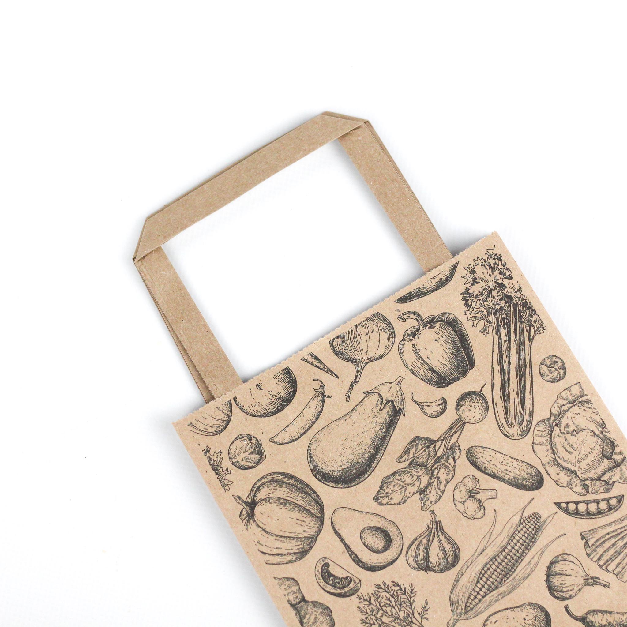 Пакет подарунковий з принтом Продукти 150х90х240 мм 20 шт. Коричневий - фото 4 Пакет подарунковий з принтом Продукти 150х90х240 мм 20 шт. Коричневий - фото 4