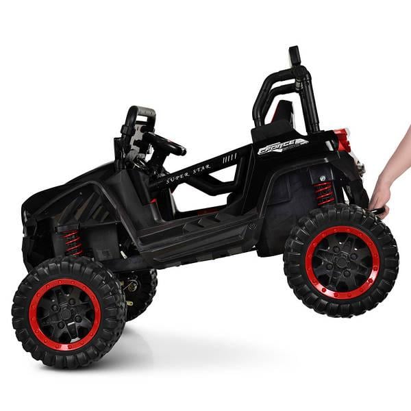 Детский электромобиль BUGGY S4 кожаное сиденье Черный (14611749) - фото 4