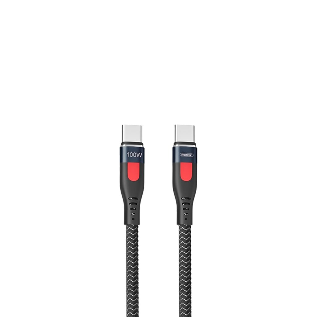 Кабель Remax Lesu Pro Aluminum Alloy Type-C для Type-C PD 100W 480 Mbps 1 м Черный (618007)