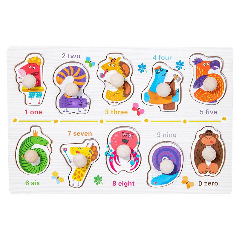 Деревянные пазлы вкладыши Fun Game С53972 Цветные Цифры под вкладышем есть рисунок (2227934946)