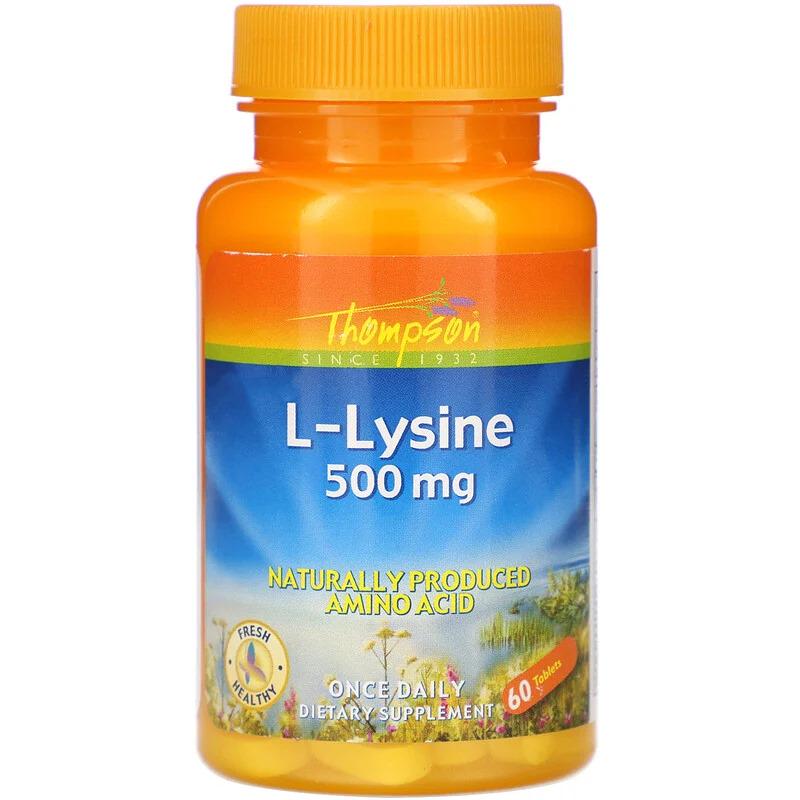 Амінокислота Thompson L-Lysine 500 мг 60 таб. (8737)