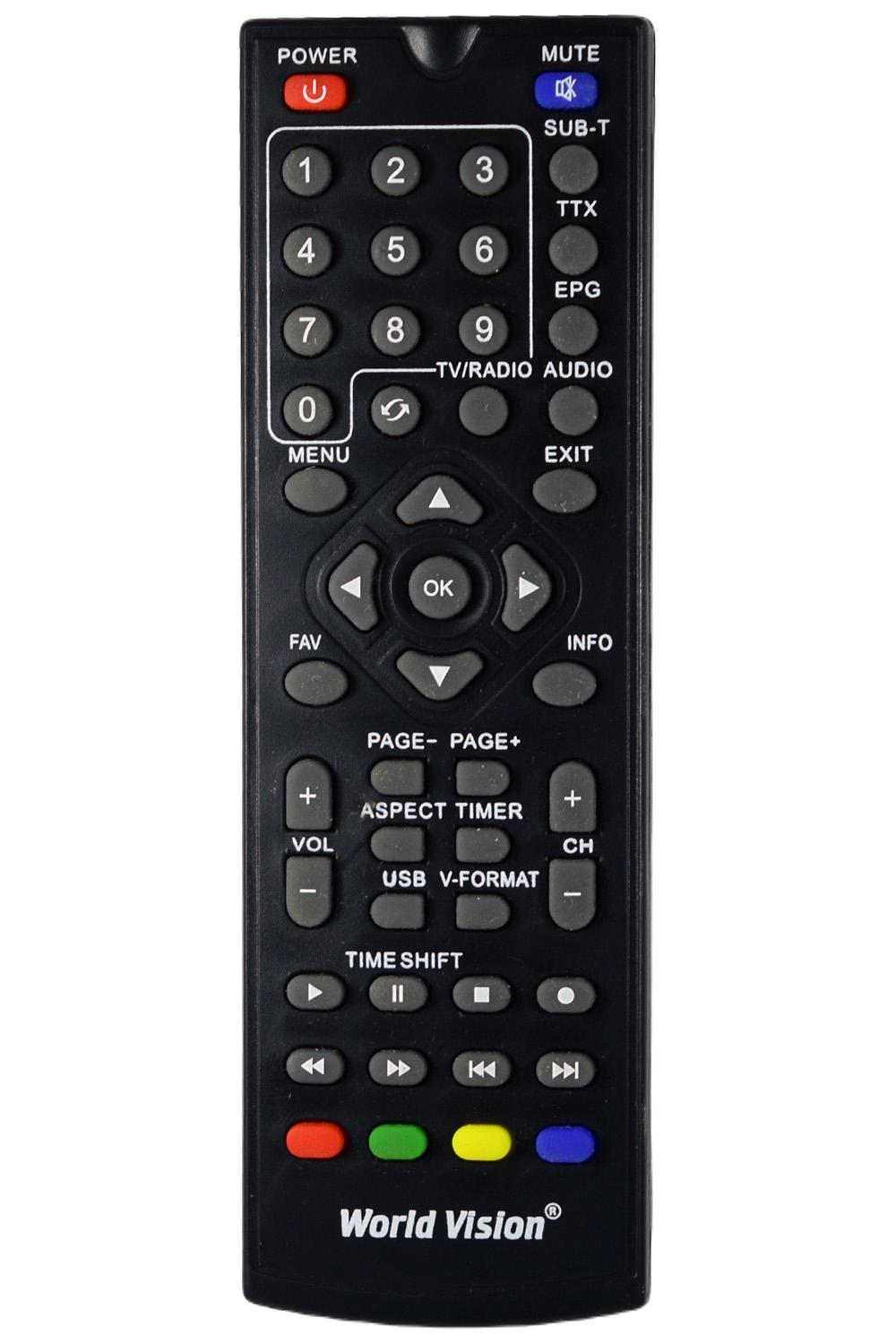 Пульт для DVB-T2 тюнера World Vision T56 original (2053)