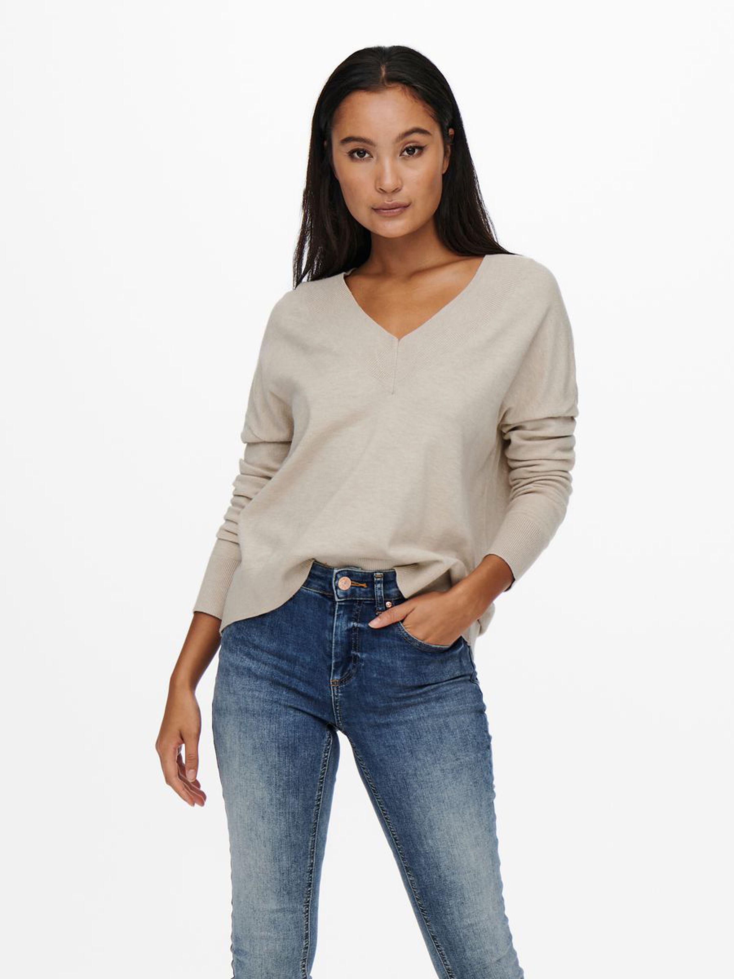 Свитер женский Only 15236052 XL Бежевый