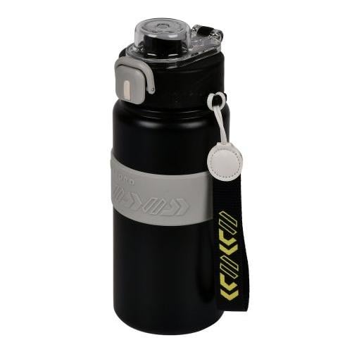 Термос-поїлка із нержавіючої сталі спортивна пляшка для води 600 мл Black (30684)
