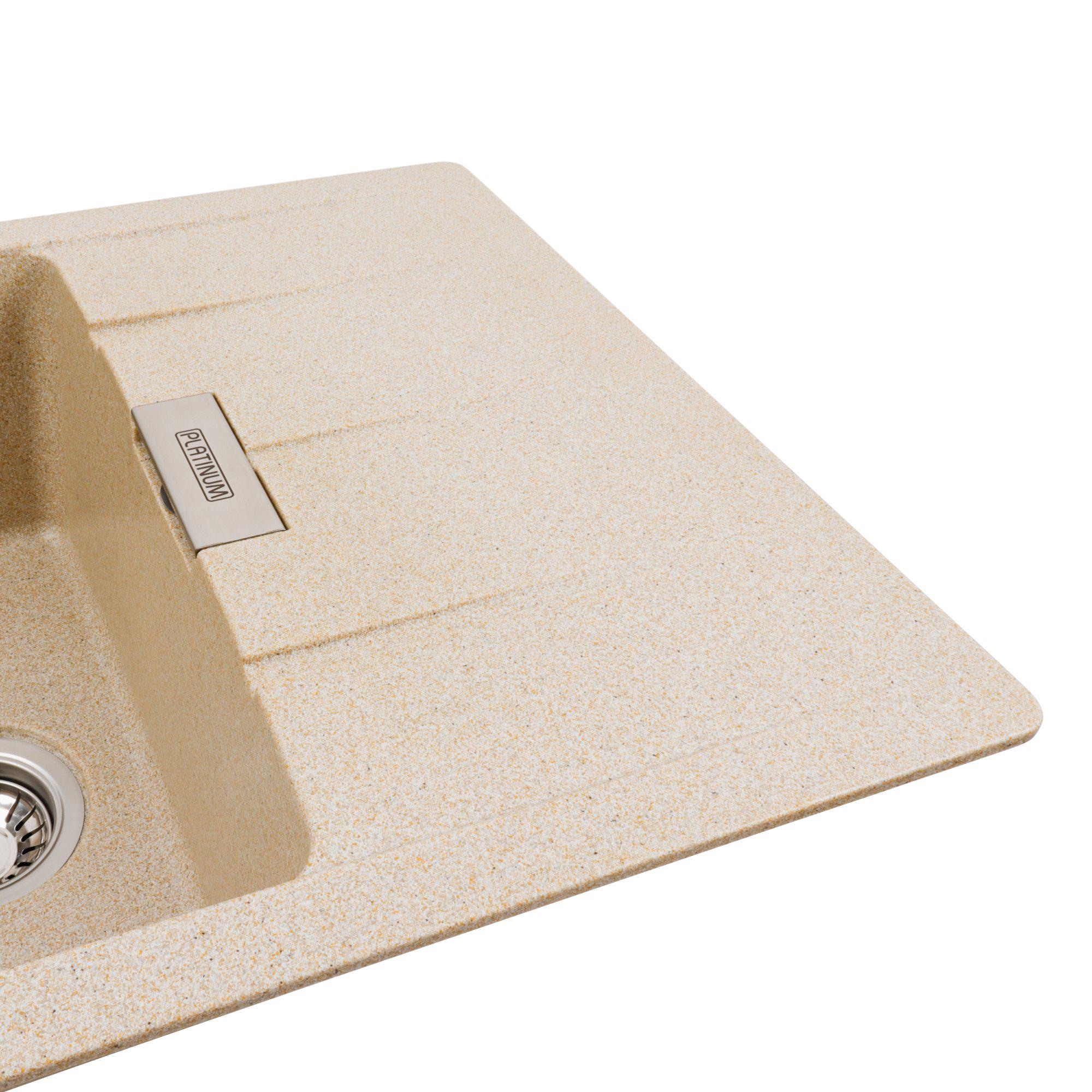 Гранітна мийка для кухні Platinum 7850 ROMA матова Бежевий - фото 3 Гранітна мийка для кухні Platinum 7850 ROMA матова Бежевий - фото 3