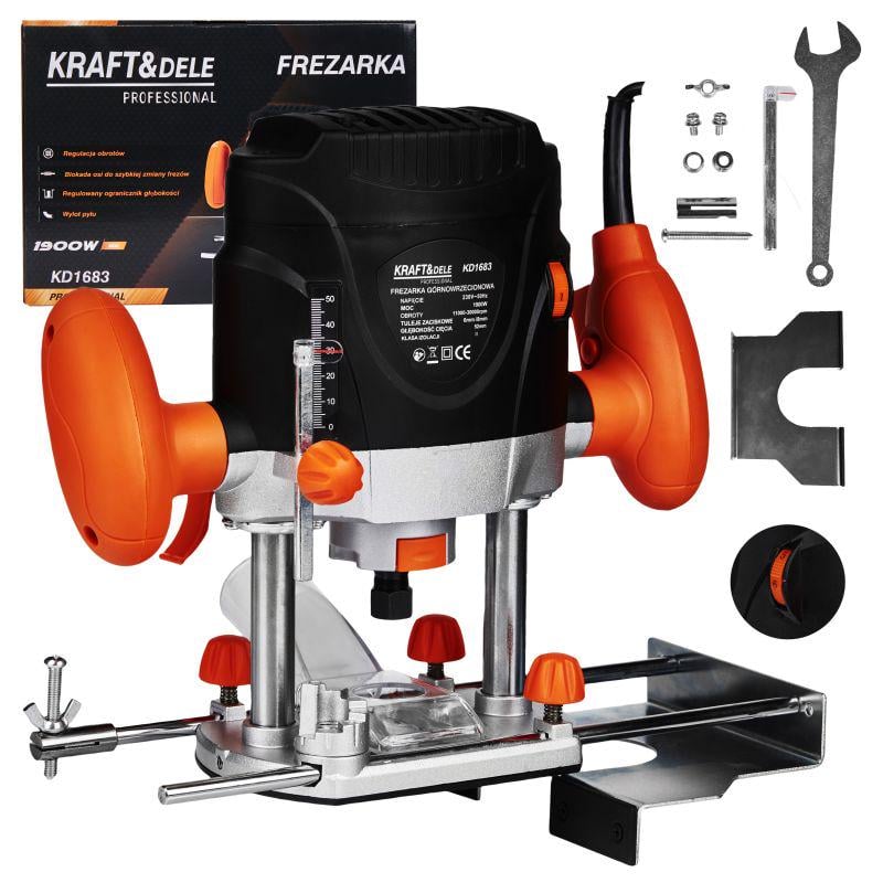 Фрезер ручний по дереву Kraft&Dele KD1683 1900 Вт 30 000 об/хв 230 В вертикальний - фото 27