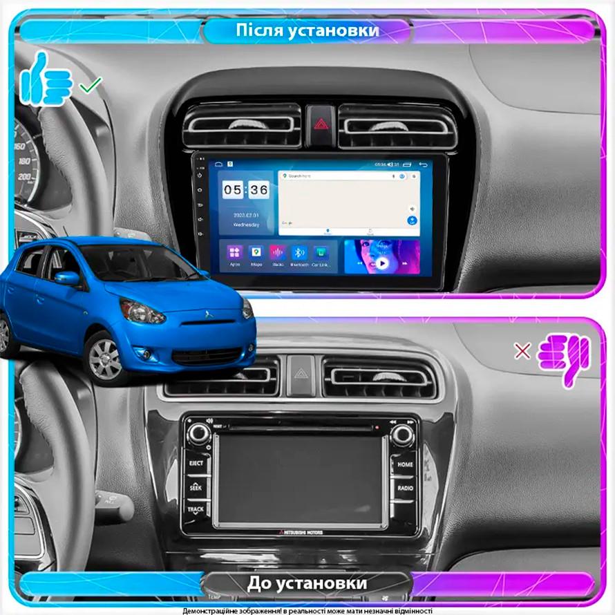 Автомагнитола Lesko для Mitsubishi Mirage VI Рестайлин 2 2019 IPS 9" 4/64Gb CarPlay 4G WiFi GPS - фото 2