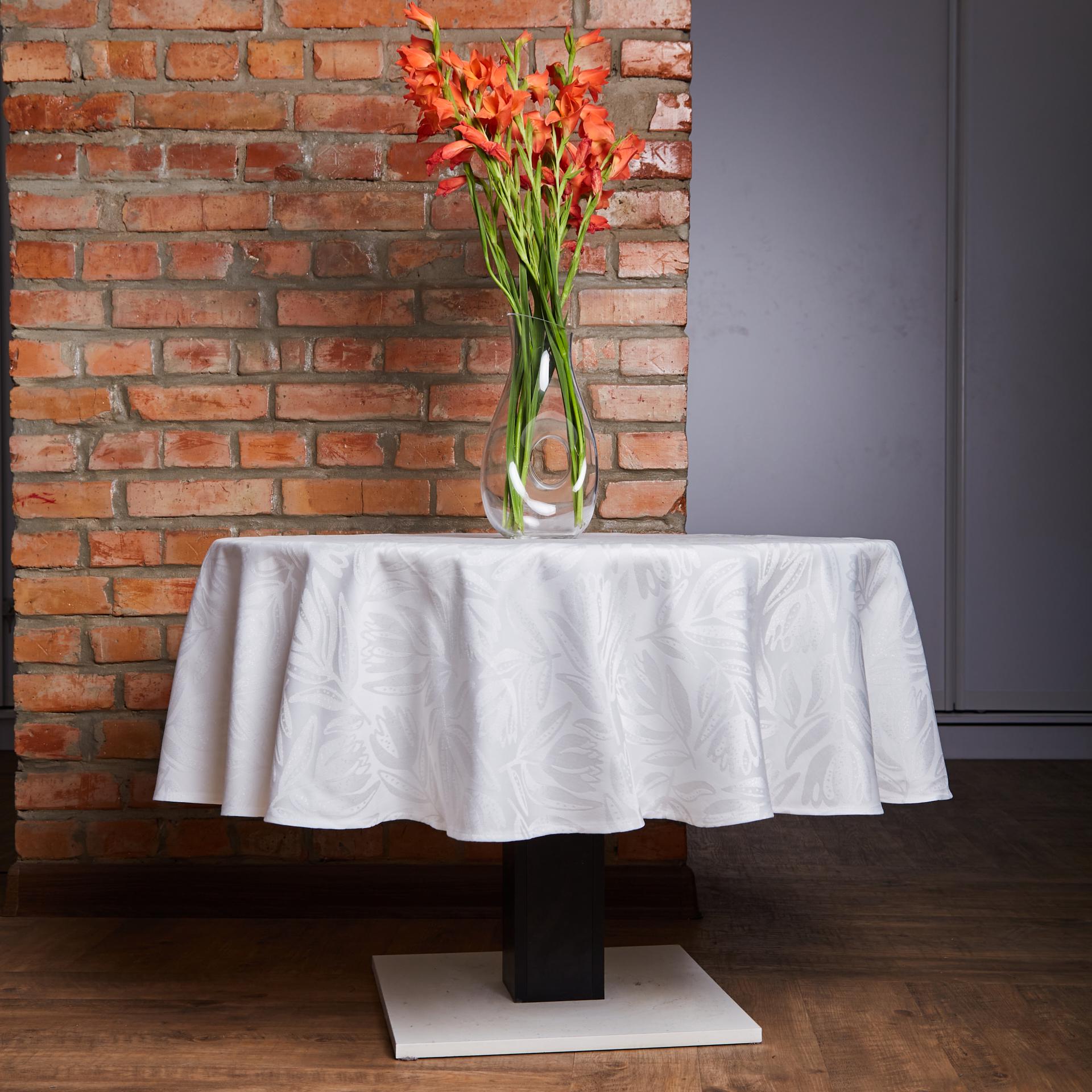 Скатертина на круглий стіл жакардова Тюльпани 1,6 м (116-23/00) - фото 2 Скатертина на круглий стіл жакардова Тюльпани 1,6 м (116-23/00) - фото 2