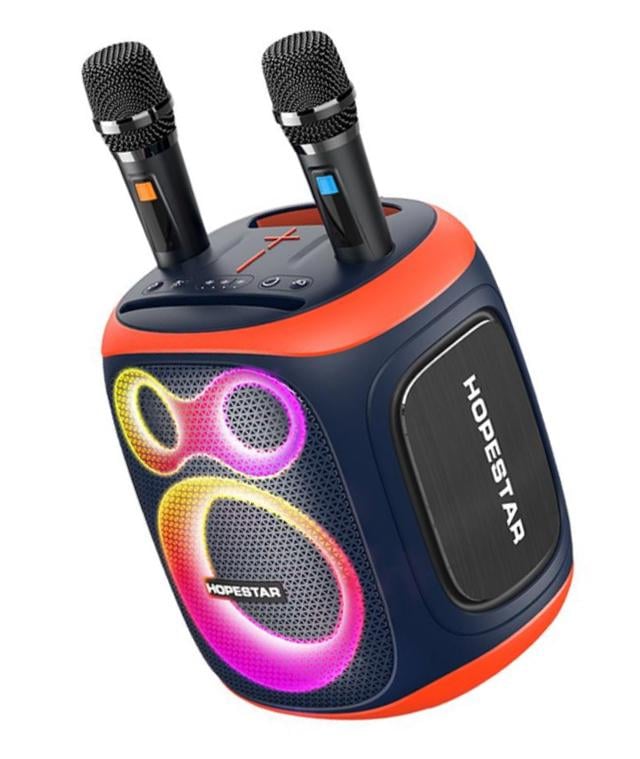 Колонка HOPESTAR Party 130 Bluetooth с двумя микрофонами для караоке 120 Вт Черный (2390000013)
